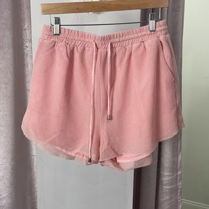 Pink mesh shorts-adjustable strings